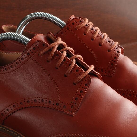 Dries Van Noten Oxfords Mens SZ EU 42.5 US 9.5 Brown Leather Wingtip Dress Shoes - Picture 7 of 16